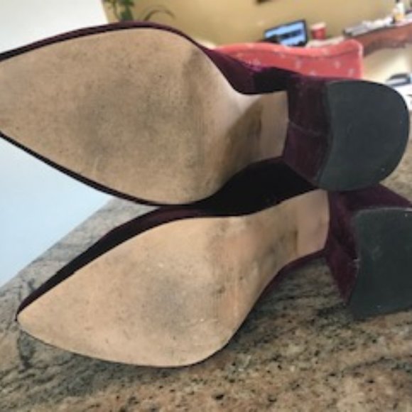 Steve Madden Velvet Block Heel Ankle Boot - Picture 6 of 8